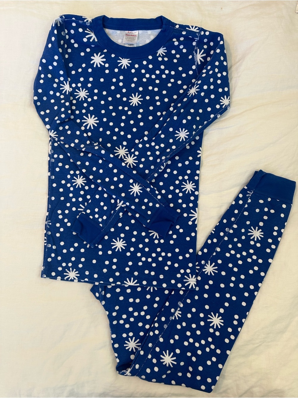 Hanna Andersson Royal Blue Starburst & Polka Dot Long Sleeve Pajama Set